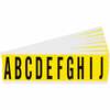 Letter black on yellow “A-Z” 22x57mm (WxH) 10/sheet 3440 repositionable Nylon